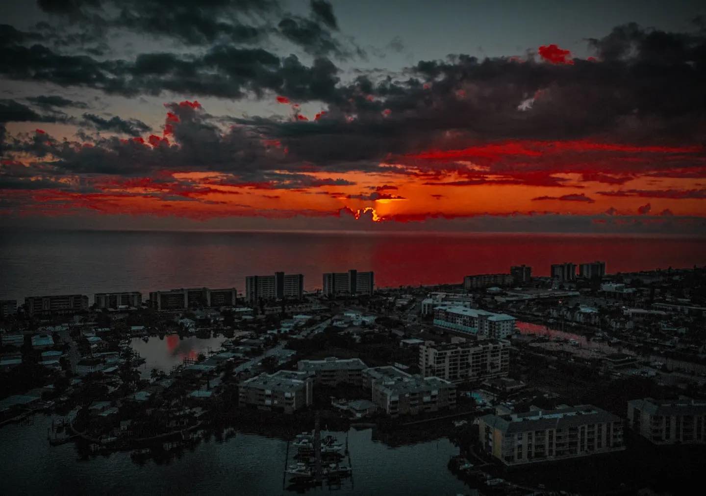 Red Sunset Madiera Beach